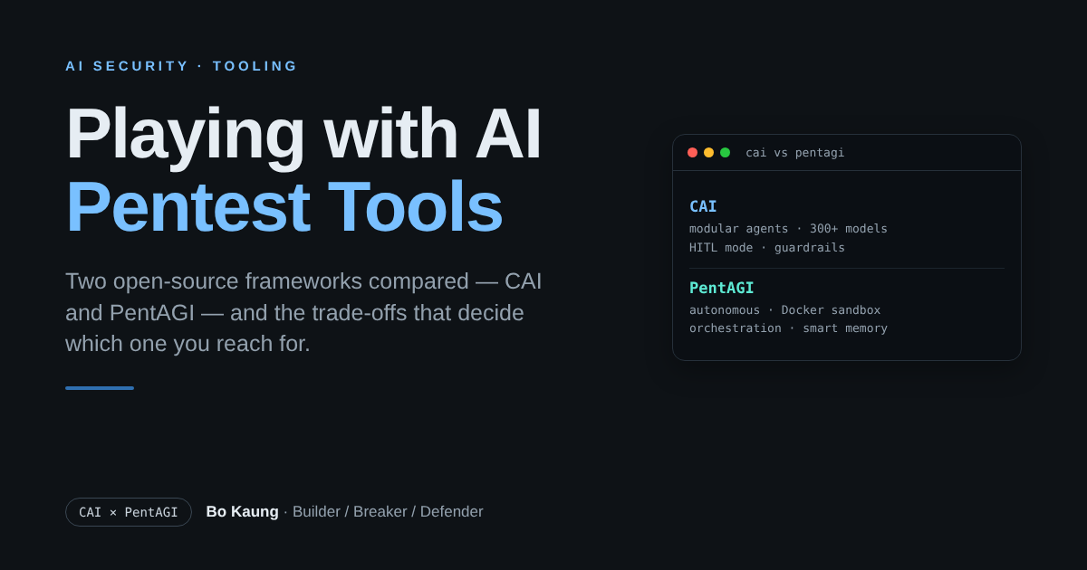 Cover for Playing with AI Pentest Tools